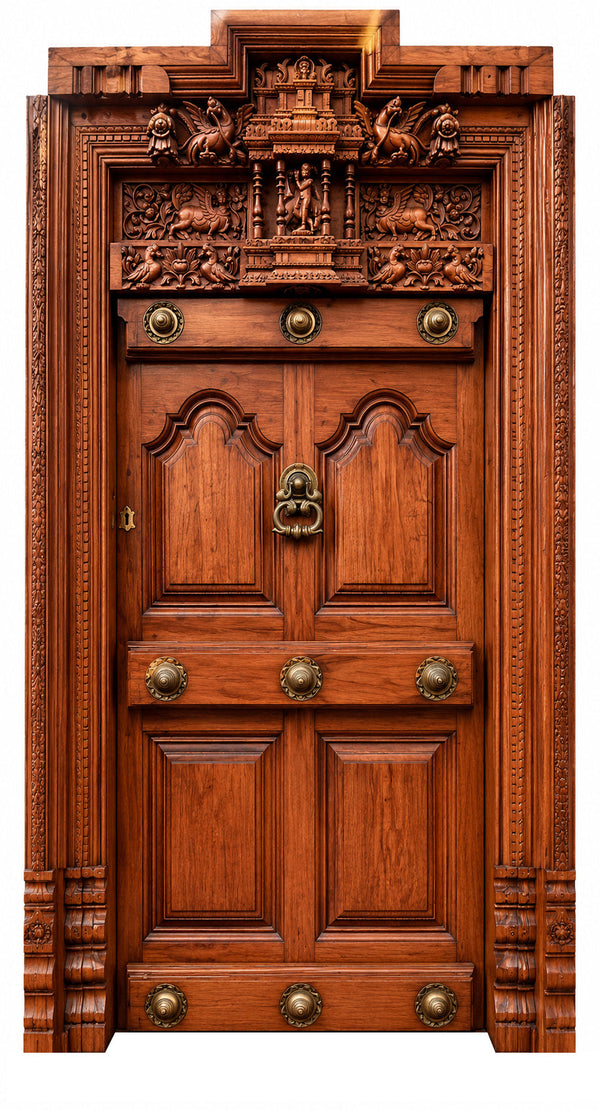 Chettinad teakwood door in Burma teak