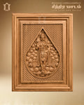 Vel Murugan Teak Wood Sacred Wall Panel – Traditional Carving view 1
