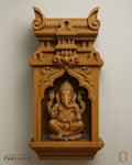 Vinayagar Teak Wood Pooja Maadam – Traditional Home Shrine view 1