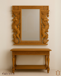 Yali Teak Wood Mirror Frame – Traditional Decorative Wall Frame view 4