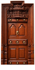 Wooden Door – Traditional Tamil Nadu Teak Entrance view 1