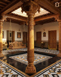 Minimal Teak Wood Decorative Pillar – Contemporary Design view 2