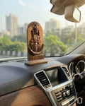 Mother Mary and Infant Jesus Teak Wood Carved Panel – Sacred Christian Art view 3
