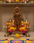 Standing Lord Murugan Teak Wood Sculpture Panel – Traditional Art view 2