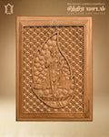 Unique Lord Murugan Teak Wood Wall Panel – Artistic Carving view 1