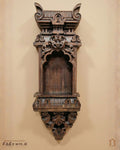 Mini Teak Wood Pooja Maadam – Compact Home Temple Unit view 1