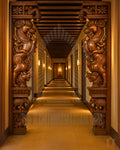 Majestic Yali Teak Wood Carved Pillar – Traditional Architectural Element view 6