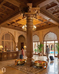 Minimal Teak Wood Decorative Pillar – Contemporary Design view 6