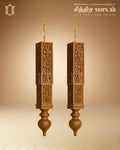 Carved Teak Wood Pillar Hangings – Decorative Architectural Elements view 1