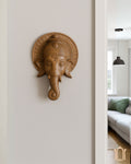 Vinayagar Teak Wood Wall Relief – Traditional Ganesha Carving view 4