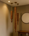 Carved Teak Wood Pillar Hangings – Decorative Architectural Elements view 2
