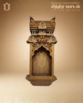 Mini Teak Wood Pooja Maadam – Traditional Home Temple view 1