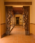 Majestic Yali Teak Wood Carved Pillar – Traditional Architectural Element view 2