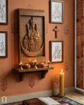 Mother Mary with Child Jesus Teak Wood Panel – Sacred Christian Wall Art view 2