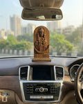 Mother Mary and Infant Jesus Teak Wood Carved Panel – Sacred Christian Art view 2