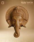 Vinayagar Teak Wood Wall Relief – Traditional Ganesha Carving view 1