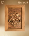 Nasi Head Wooden Wall Panel – Traditional Architectural Motif view 1