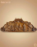 Shiva Parivar Teak Wood Wall Panel – Divine Family Artwork view 1