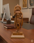 Standing Lord Murugan Teak Wood Sculpture Panel – Traditional Art view 5