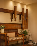 Carved Teak Wood Pillar Hangings – Decorative Architectural Elements view 3