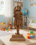 Standing Lord Murugan Teak Wood Sculpture Panel – Traditional Art view 4