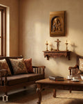 Blessing Jesus Small Teak Wood Panel – Compact Sacred Decor view 2