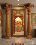 Minimal Teak Wood Decorative Pillar – Contemporary Design view 3