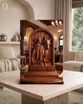Traditional Jallikattu Teak Wood Table Top view 3