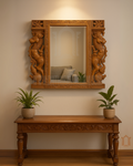 Yali Teak Wood Mirror Frame – Traditional Decorative Wall Frame view 3