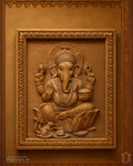 Vinayagar Teak Wood Carved Panel – Compact Traditional Ganesha Design view 3